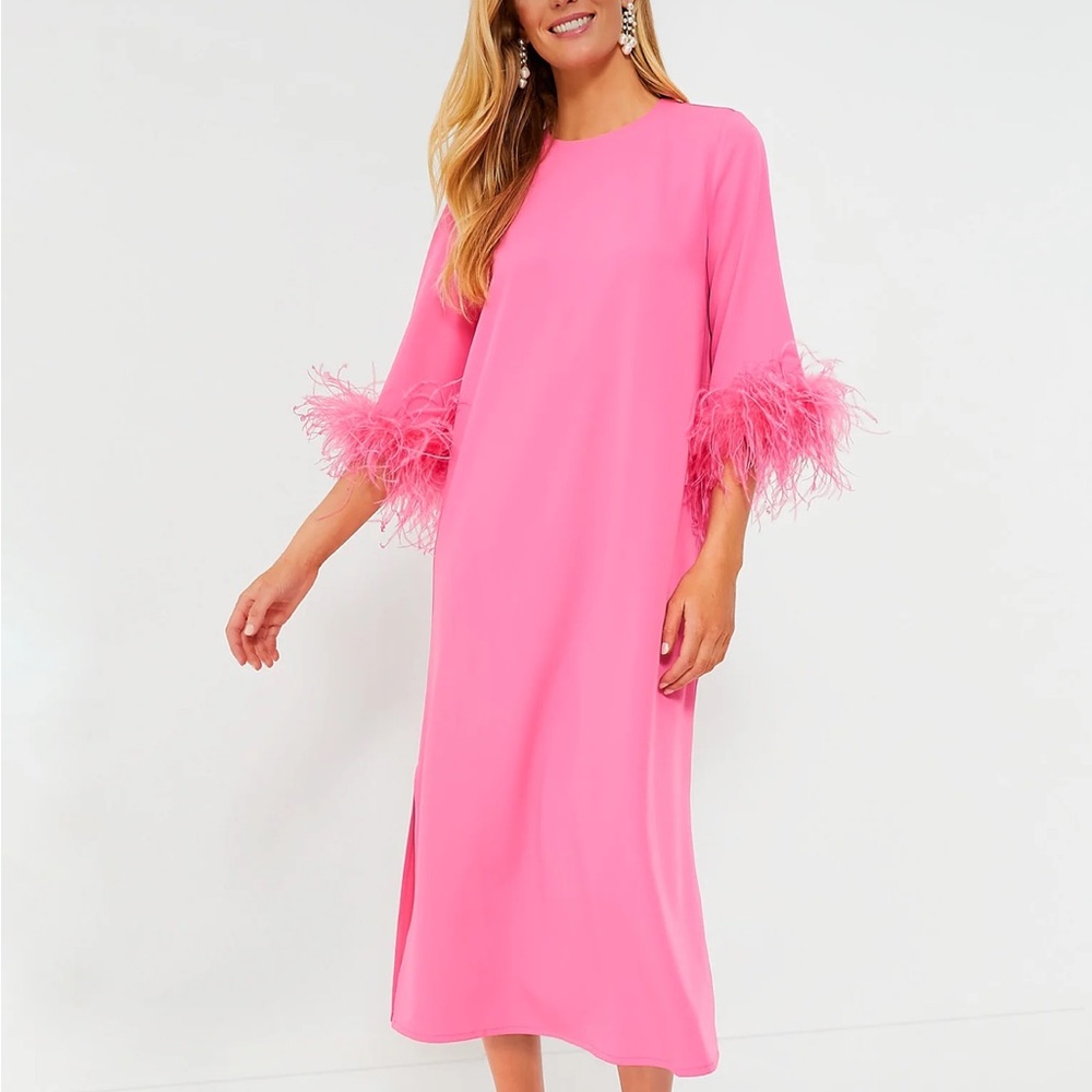 Tuckernuck Hot Pink Feather Jamie Dress size M